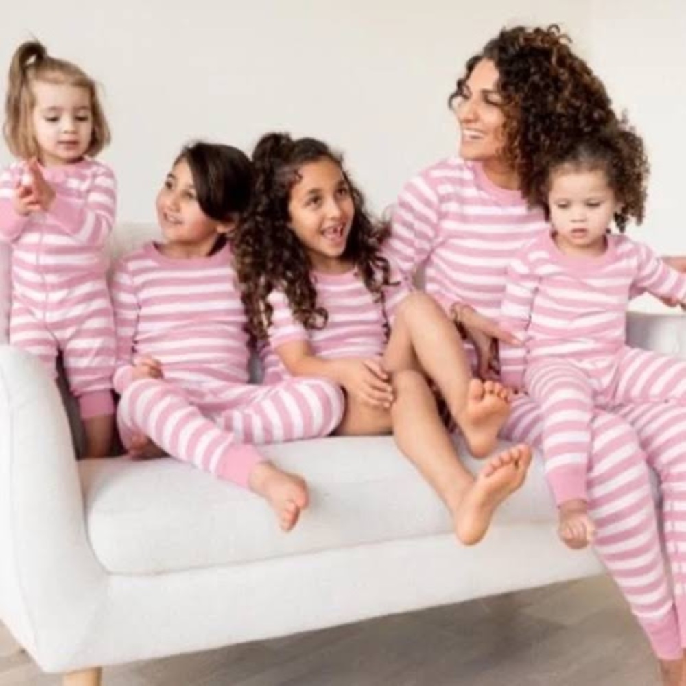 Hanna Andersson Pink and White Stripe PJs